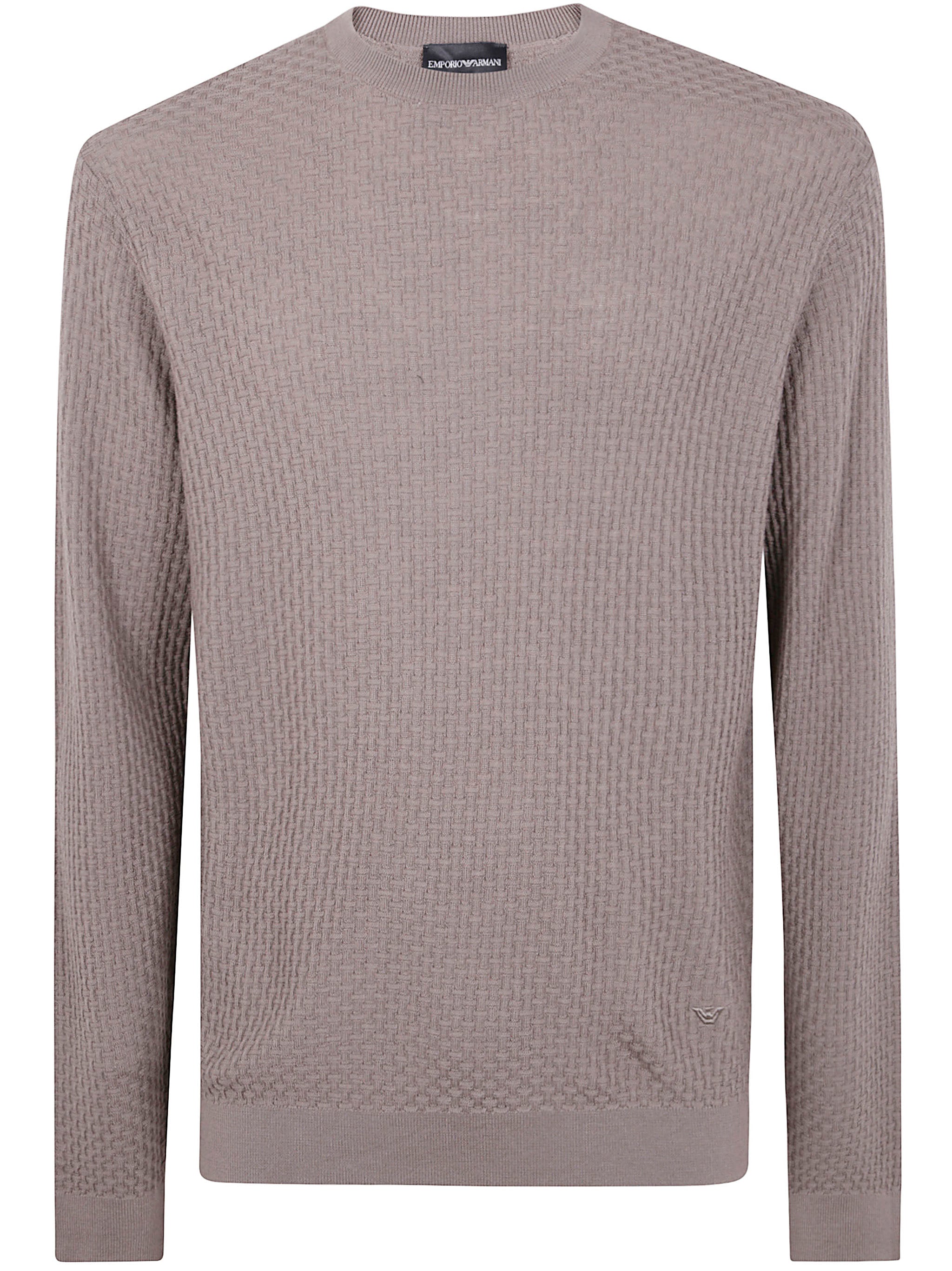 EMPORIO ARMANI Round Neck Sweater for Men - FW25 Collection