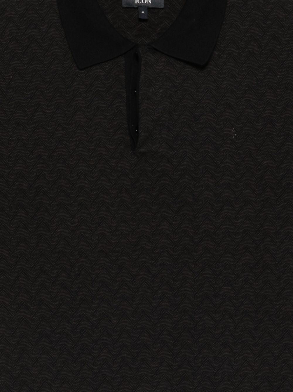 EMPORIO ARMANI Geometric Pattern Short Sleeve Polo Shirt - Men's