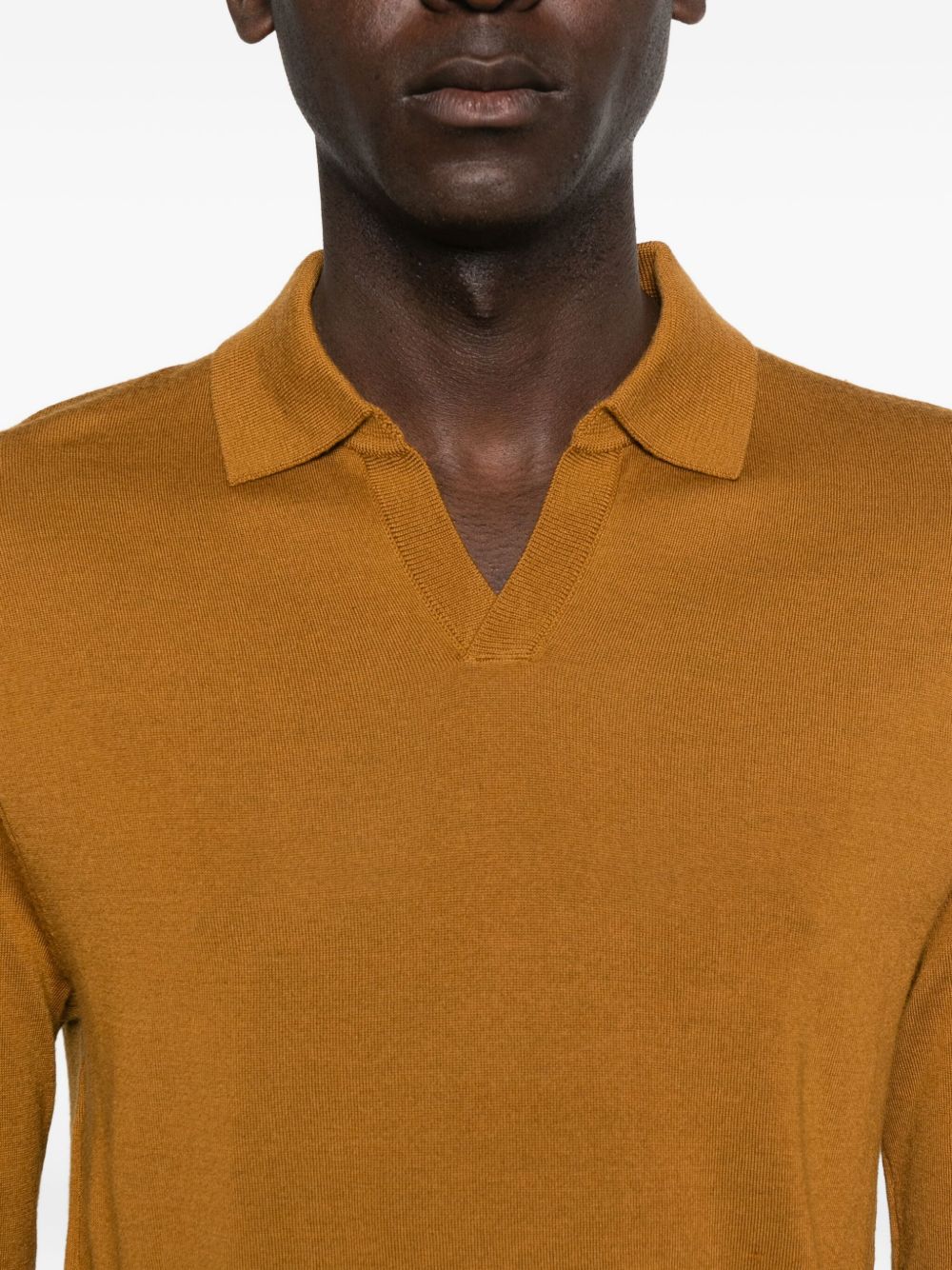 EMPORIO ARMANI Wool Polo Shirt for Men - Fall 2025 Edition