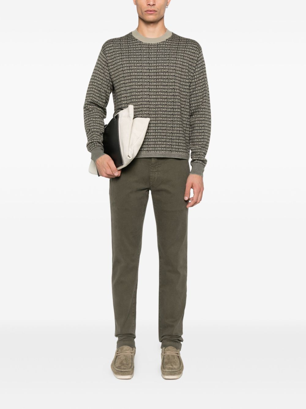 EMPORIO ARMANI Wool Crewneck Jumper for Men