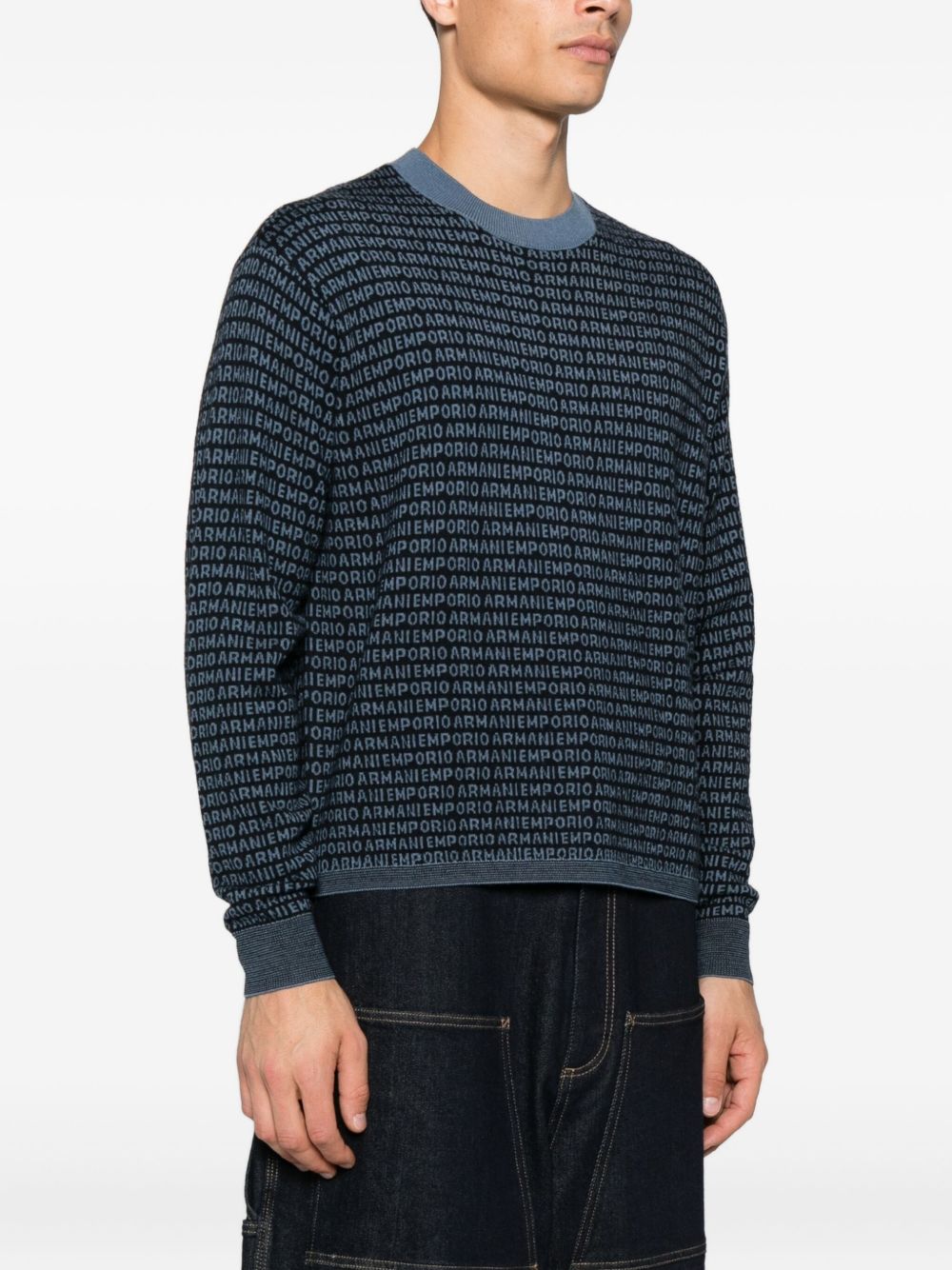 EMPORIO ARMANI Wool Crewneck Jumper for Men