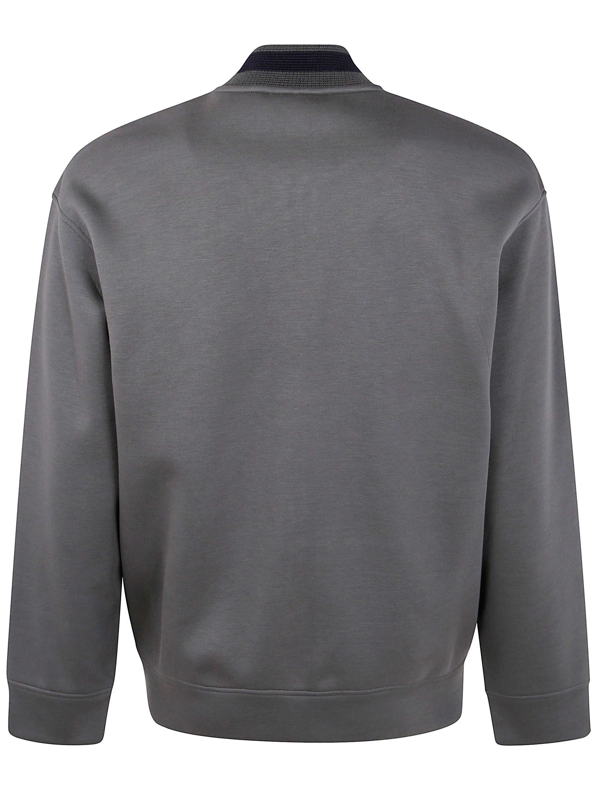 EMPORIO ARMANI Logo Zipped Sweatshirt for Men - FW25 Collection