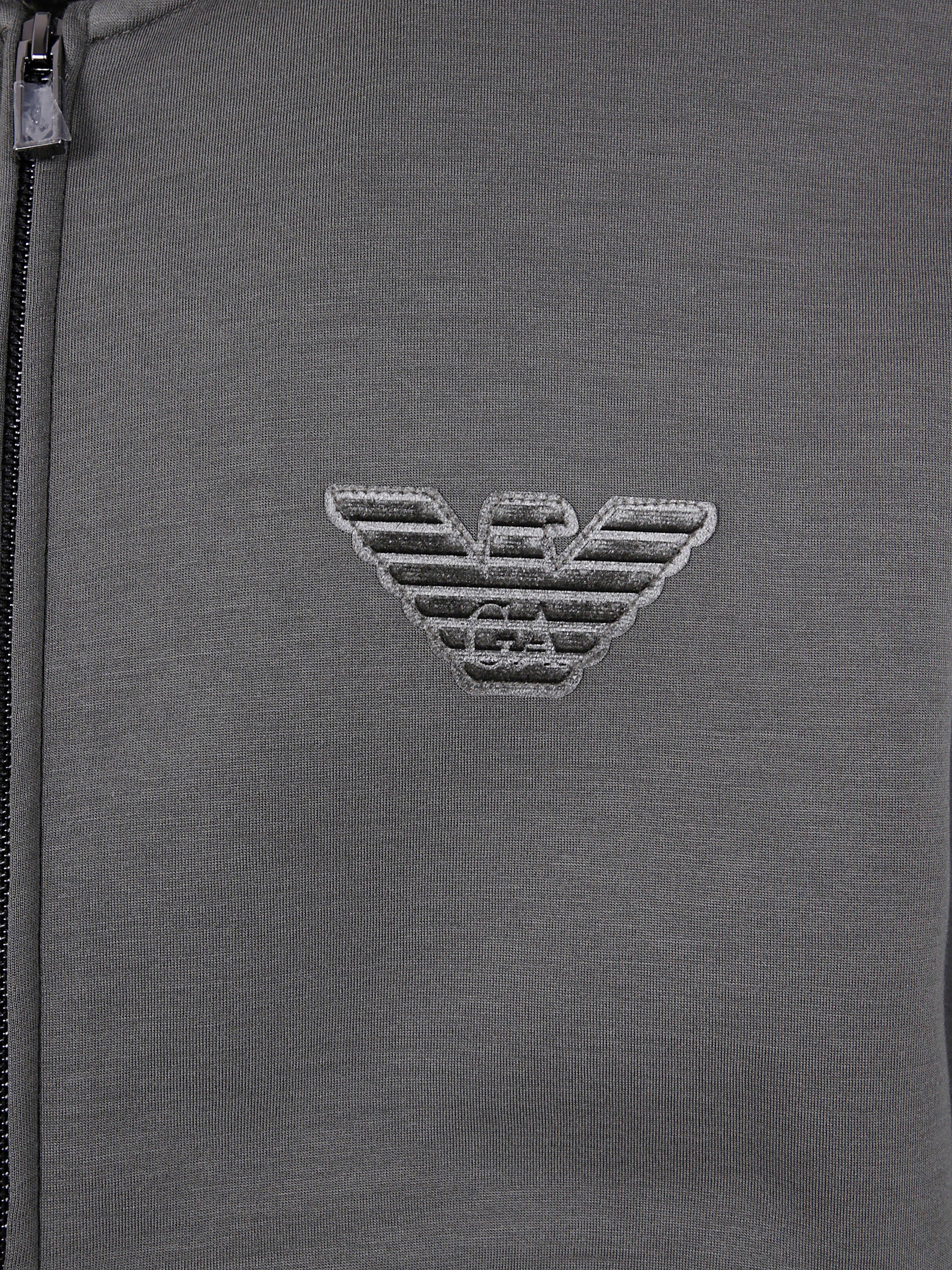 EMPORIO ARMANI Logo Zipped Sweatshirt for Men - FW25 Collection