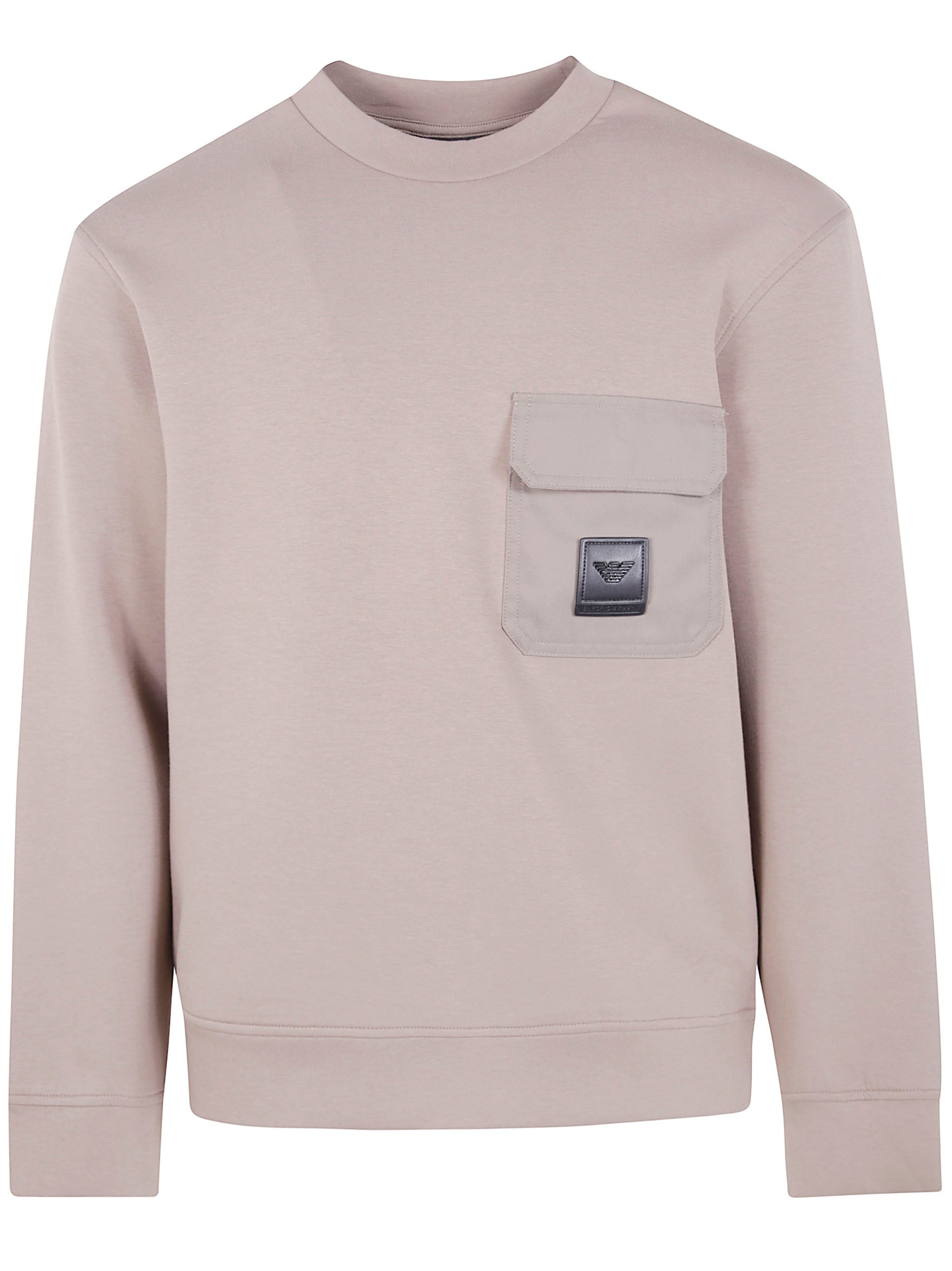 EMPORIO ARMANI Round Neck Sweatshirt with Pocket for Men - FW25