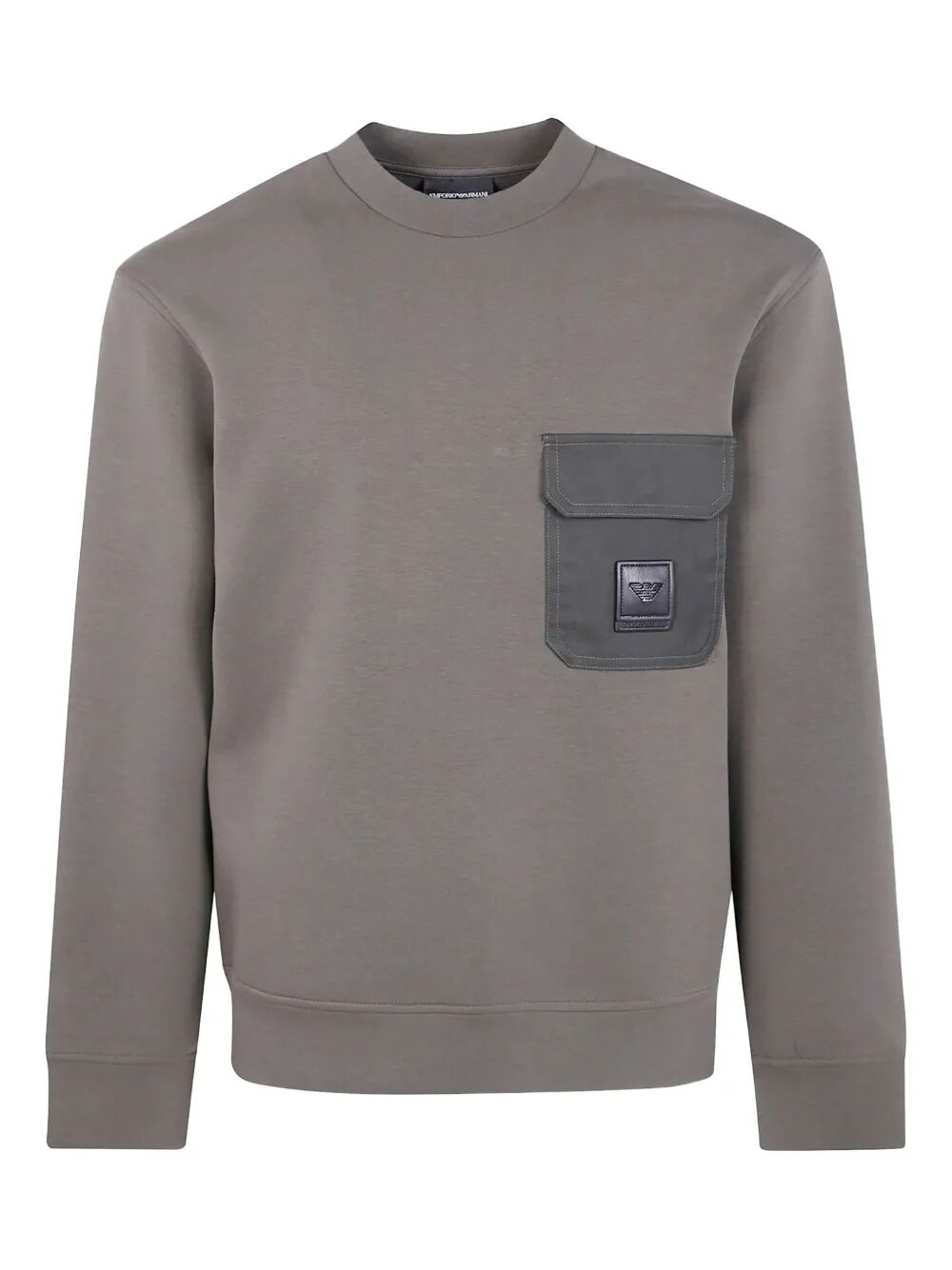 EMPORIO ARMANI Round Neck Pocket Sweatshirt for Men
