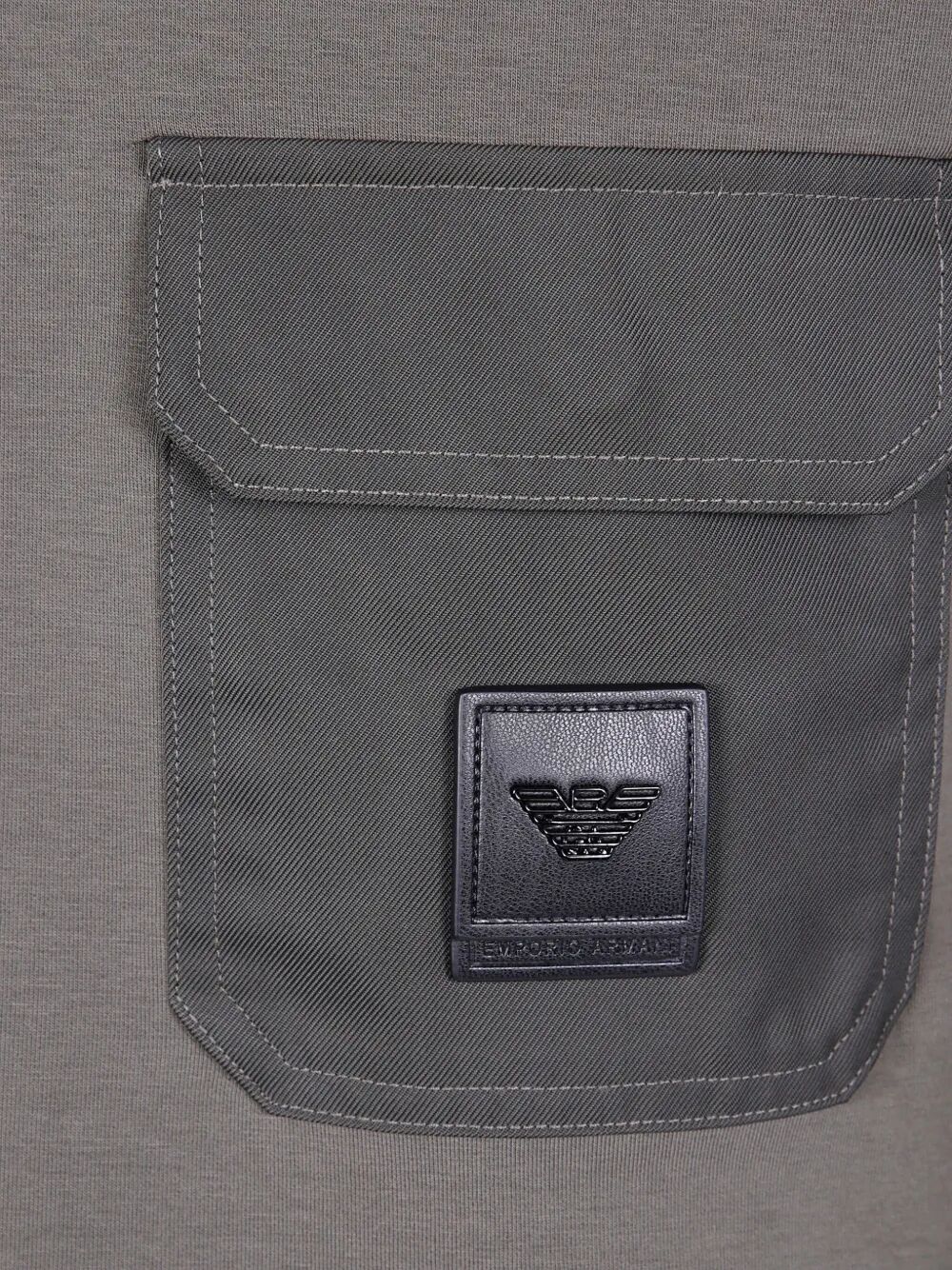 EMPORIO ARMANI Round Neck Pocket Sweatshirt for Men