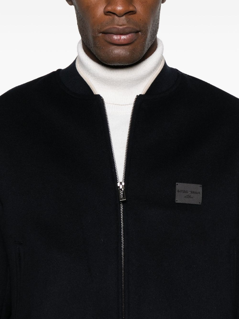 EMPORIO ARMANI Men's Wool Bomber Jacket