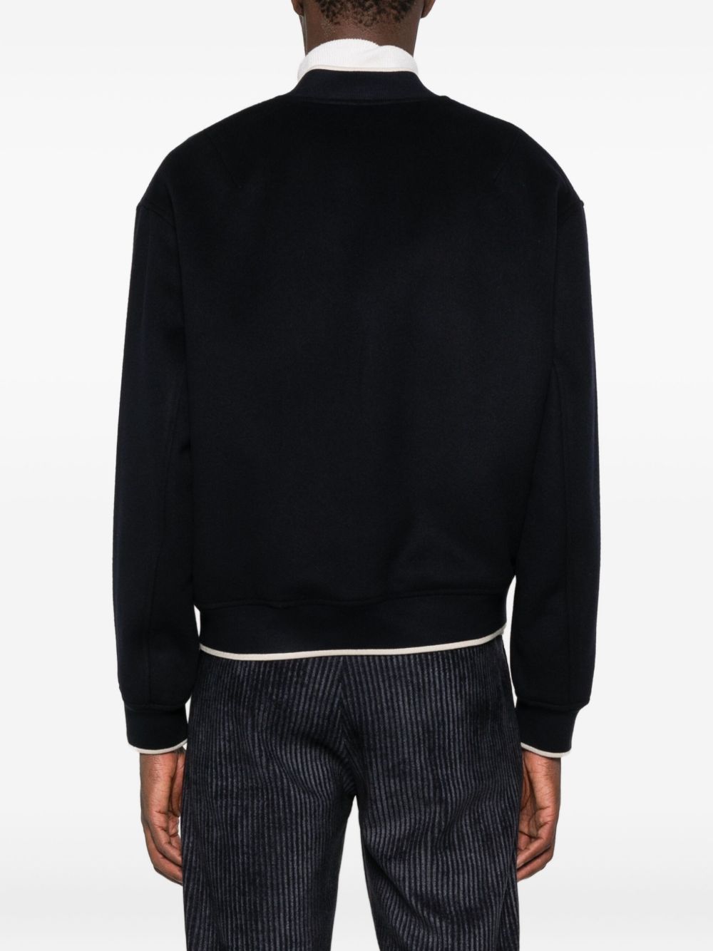 EMPORIO ARMANI Men's Wool Bomber Jacket