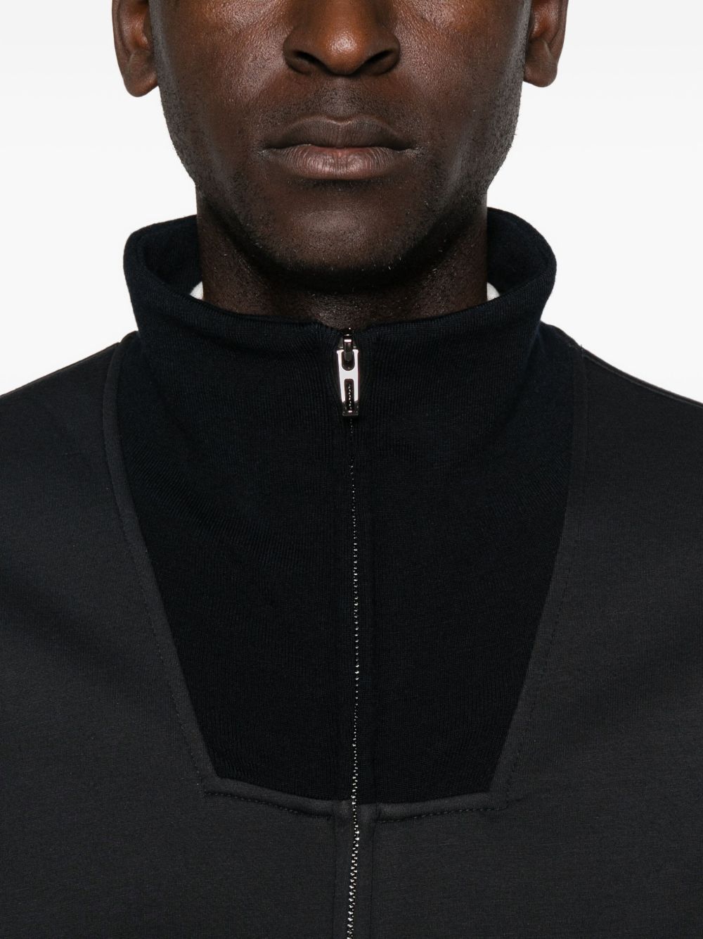 EMPORIO ARMANI Zipped Sweatshirt with High Neck for Men