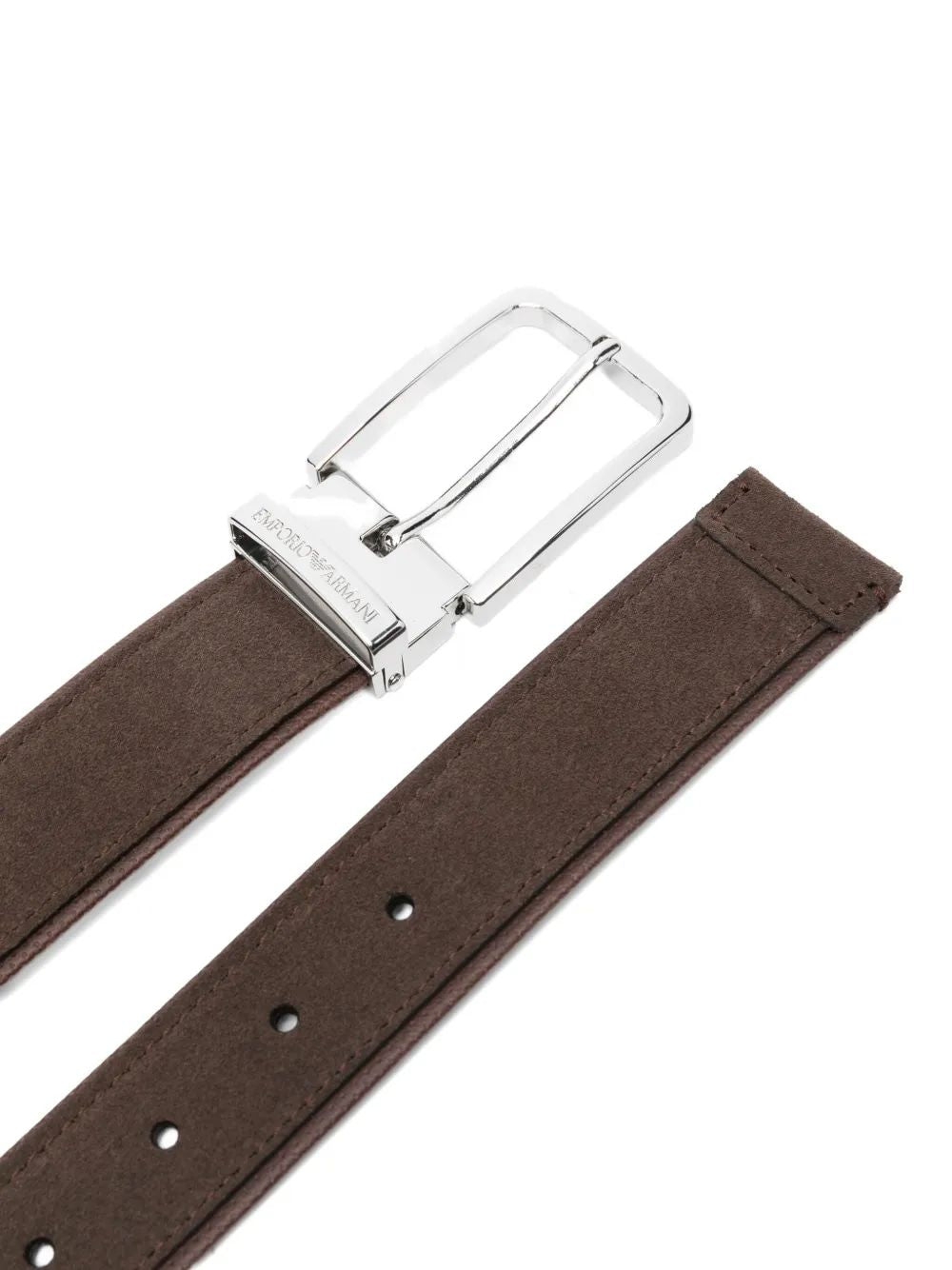 EMPORIO ARMANI Leather Tongue Belt for Men