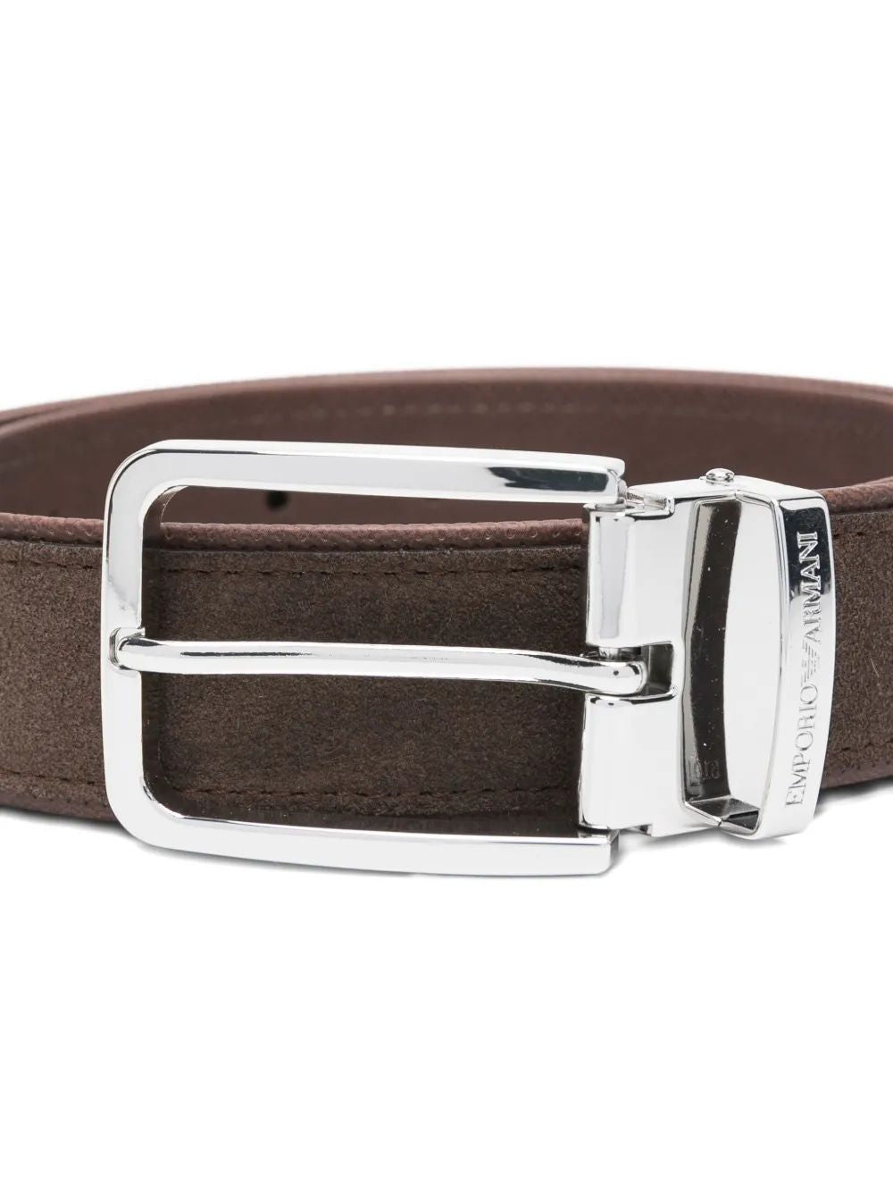 EMPORIO ARMANI Leather Tongue Belt for Men