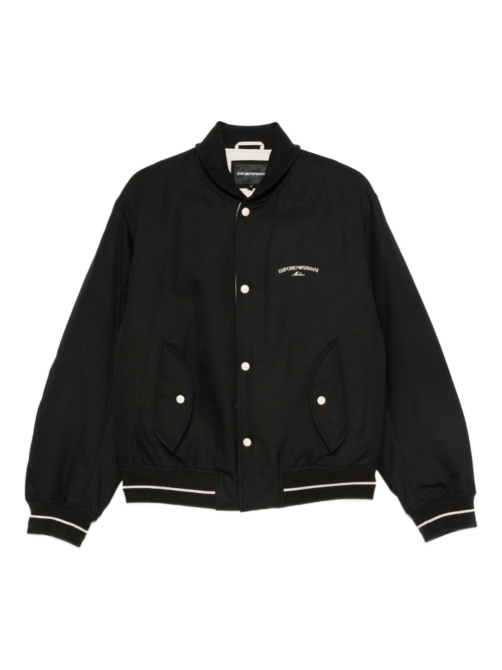 EMPORIO ARMANI Nylon Bomber Jacket with Embroidered Logo
