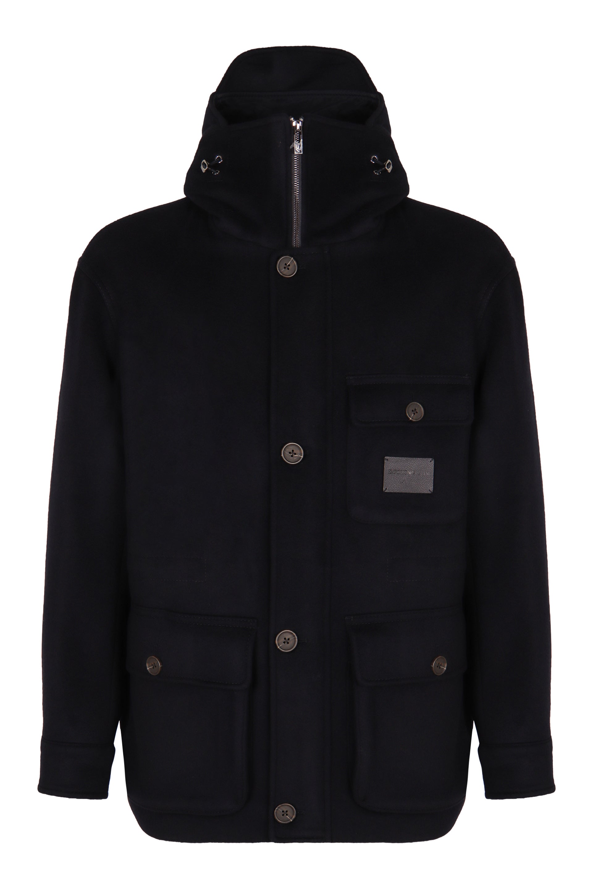 EMPORIO ARMANI Hooded Cotton Parka Jacket