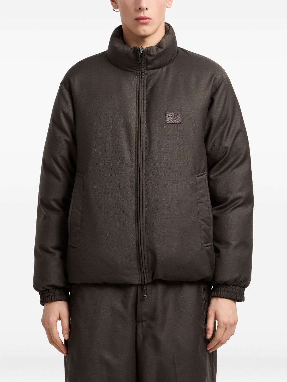 EMPORIO ARMANI Reversible High Neck Short Down Jacket for Men