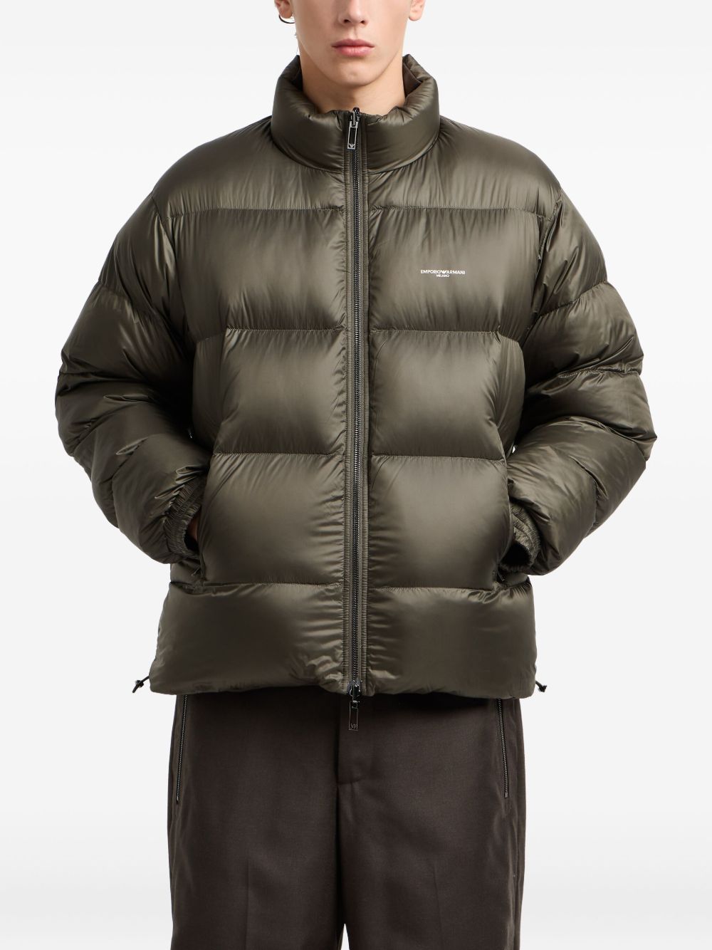 EMPORIO ARMANI Reversible High Neck Short Down Jacket for Men