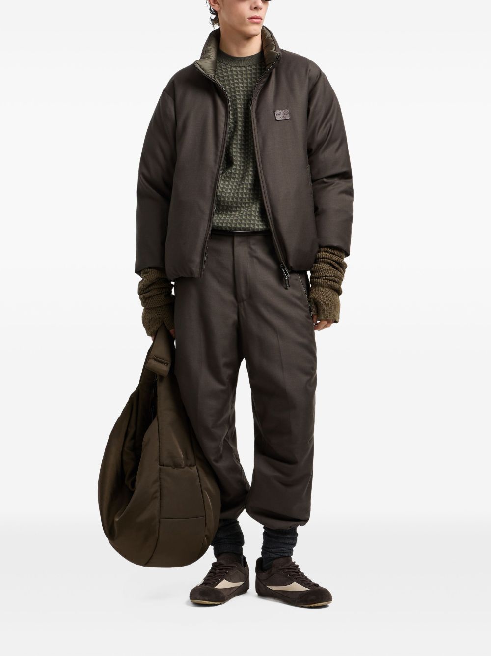 EMPORIO ARMANI Reversible High Neck Short Down Jacket for Men