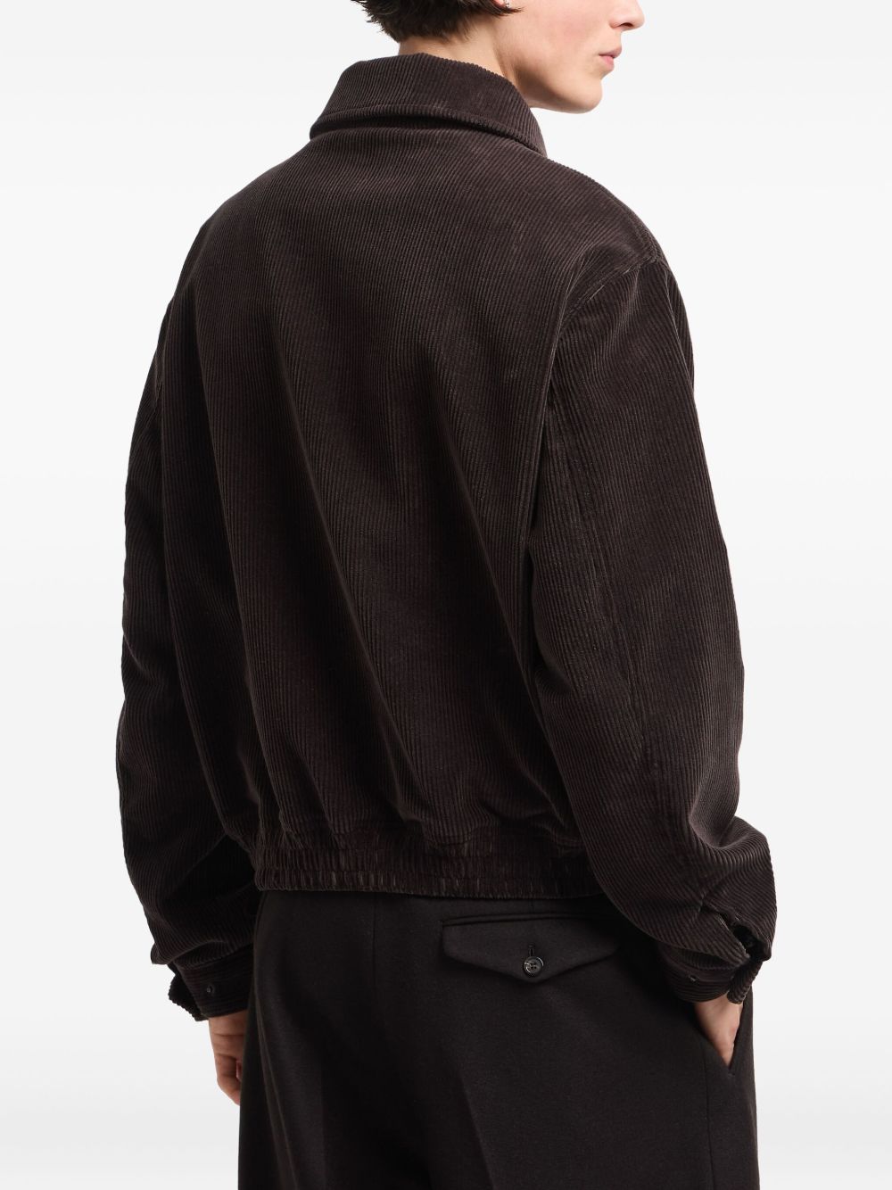 EMPORIO ARMANI Men's Zip Fastening Corduroy Jacket