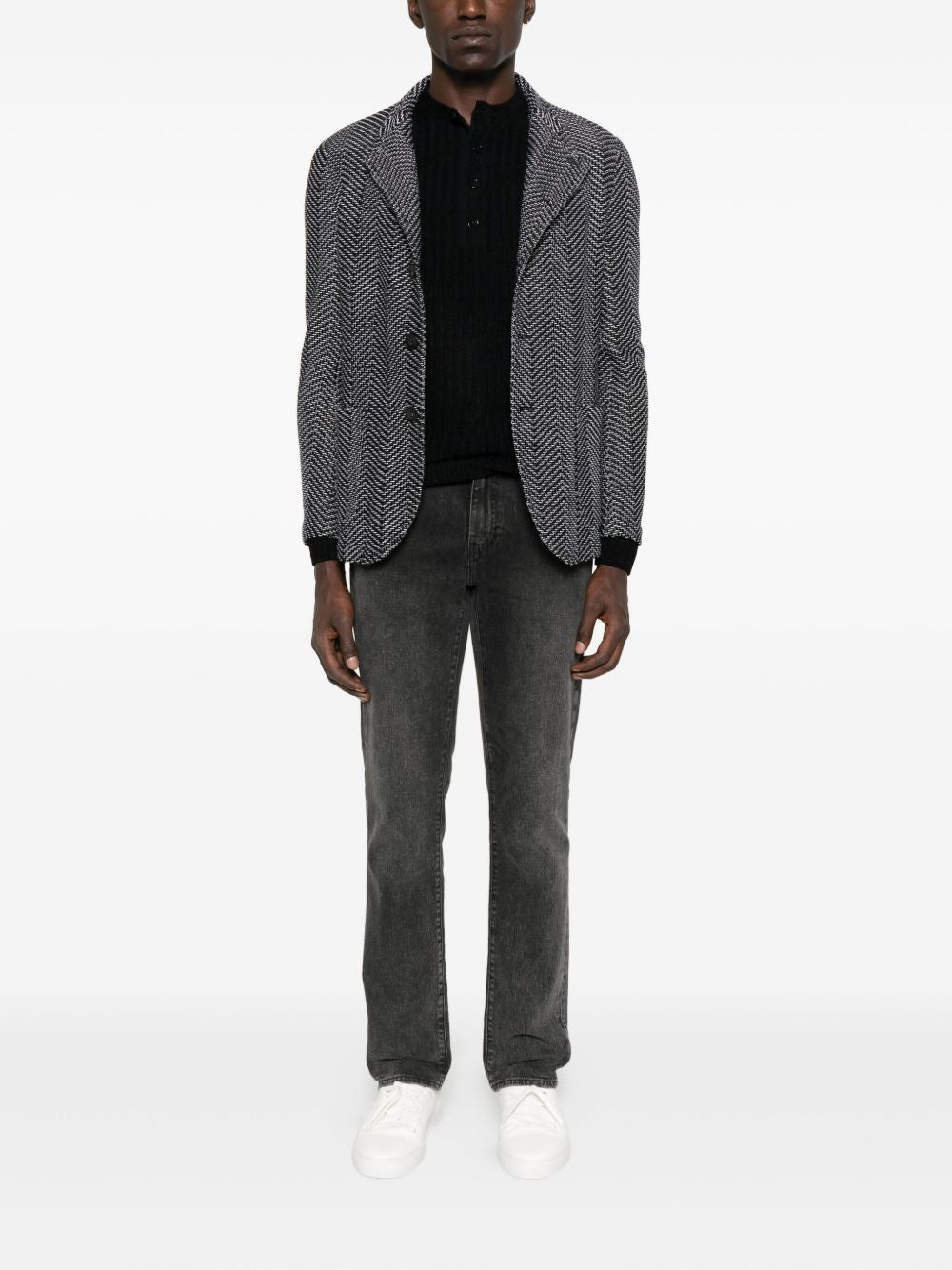 EMPORIO ARMANI Men's Silk & Nylon Sweater - FW25 Collection