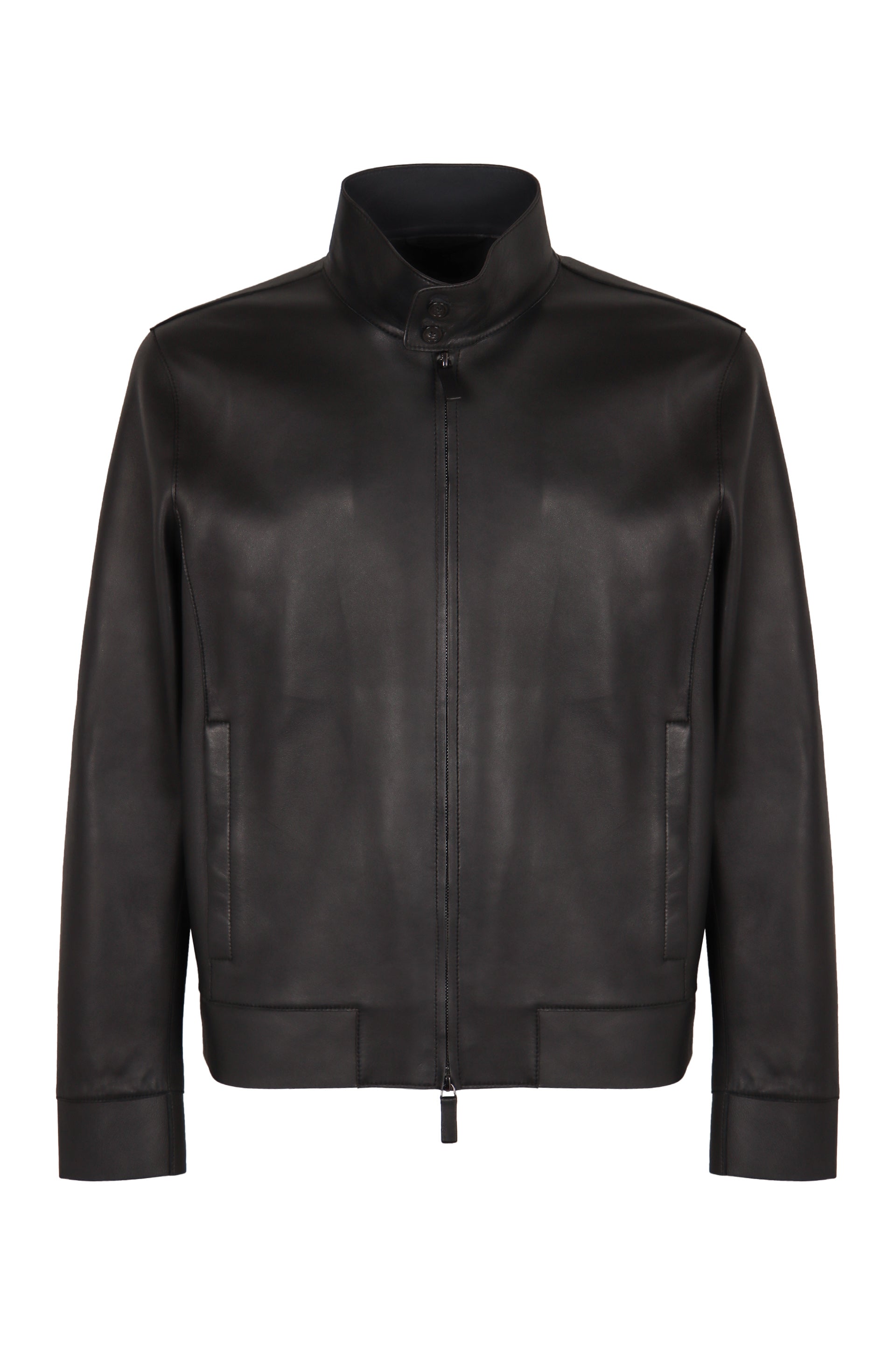 EMPORIO ARMANI Men's Luxe Leather Jacket - Fall/Winter 2025