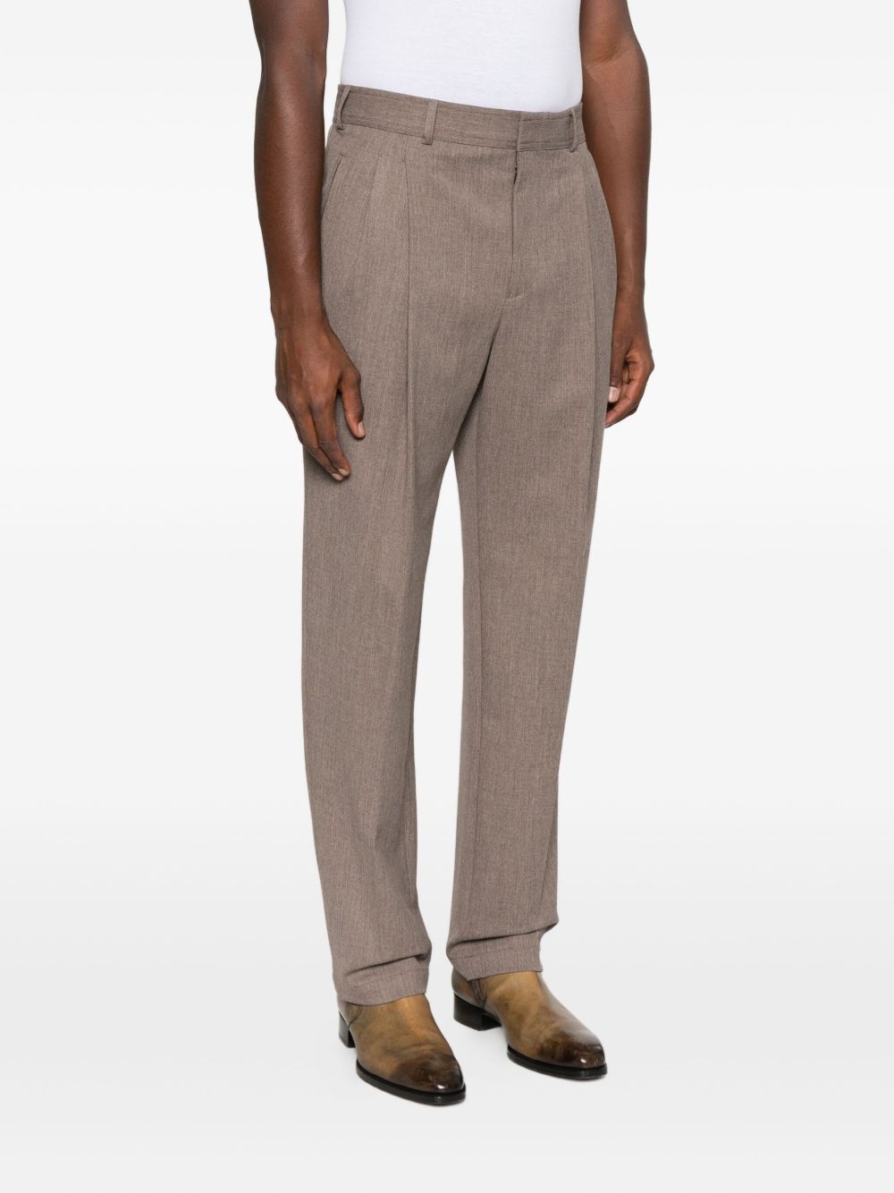 EMPORIO ARMANI Silk Blend Trousers for Men