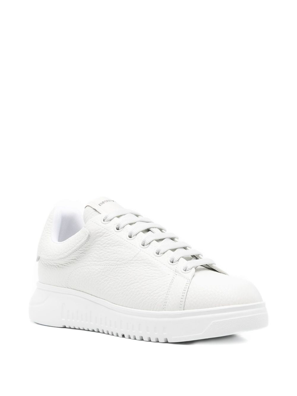EMPORIO ARMANI Leather Sneakers with Padded Tongue for Men