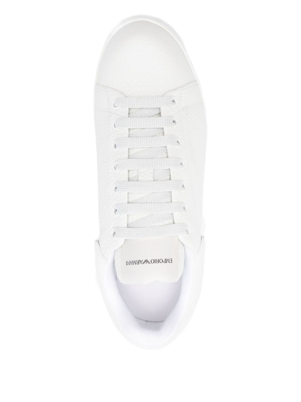 EMPORIO ARMANI Leather Sneakers with Padded Tongue for Men