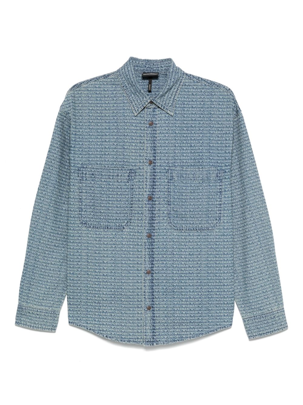 EMPORIO ARMANI Denim Cotton Shirt for Men - FW25 Collection