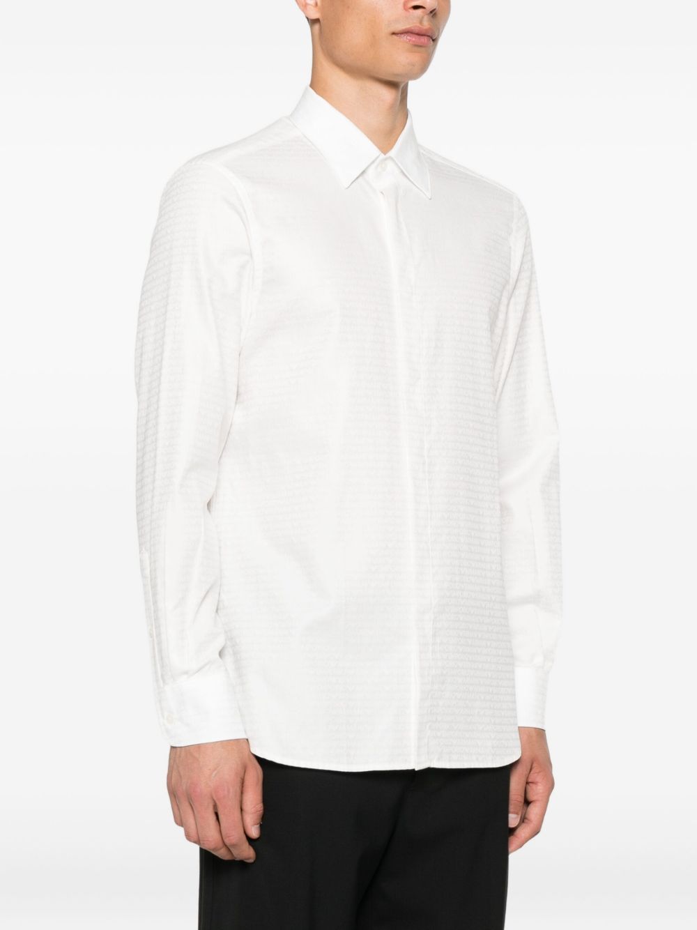EMPORIO ARMANI Cotton Long Sleeve Button-Down Shirt