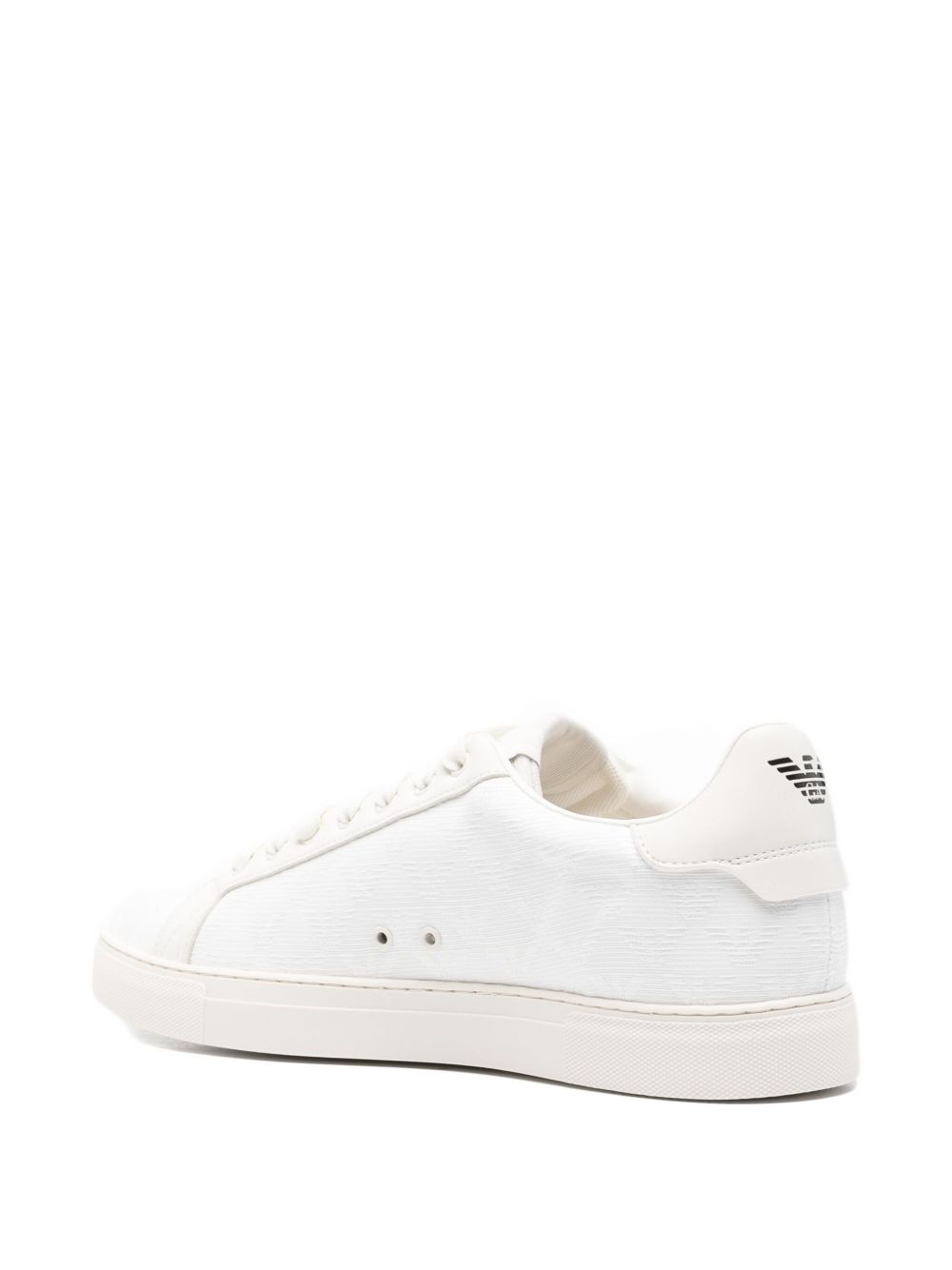 EMPORIO ARMANI Allover Logo Lace-Up Sneakers for Men