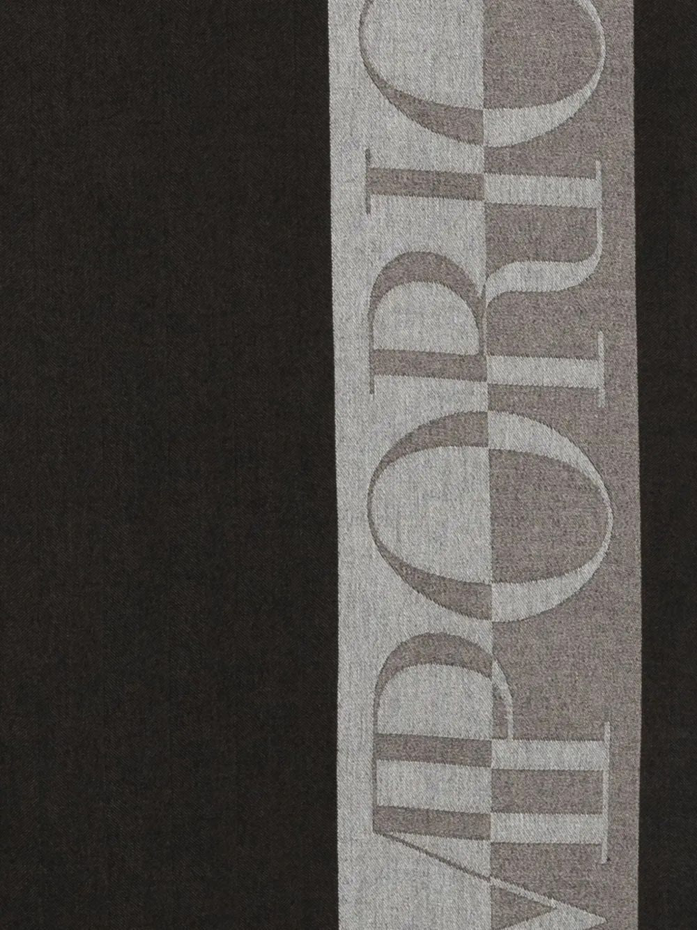 EMPORIO ARMANI Striped Scarf with Maxi Logo for Men