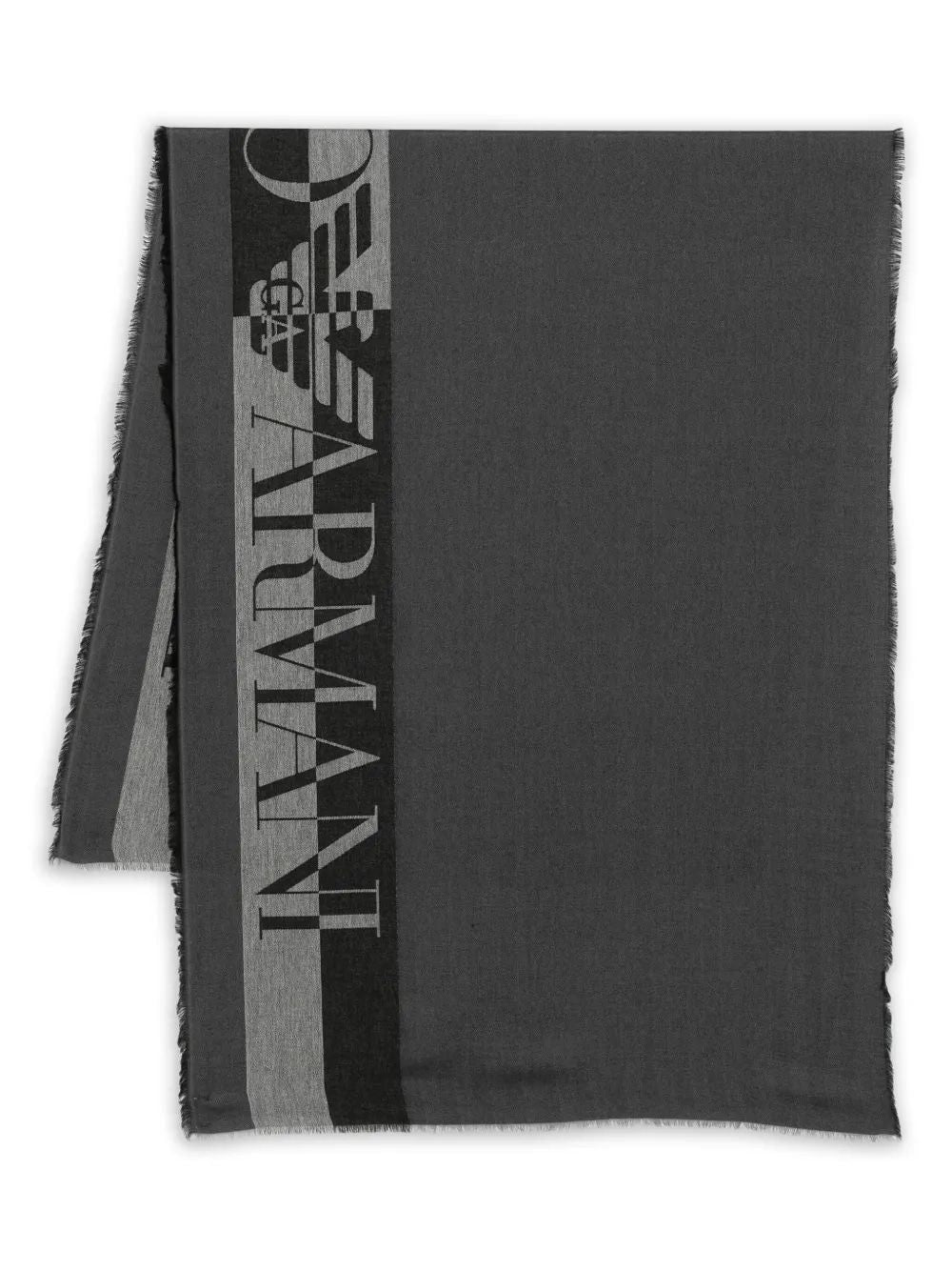 EMPORIO ARMANI Maxi Logo Striped Scarf
