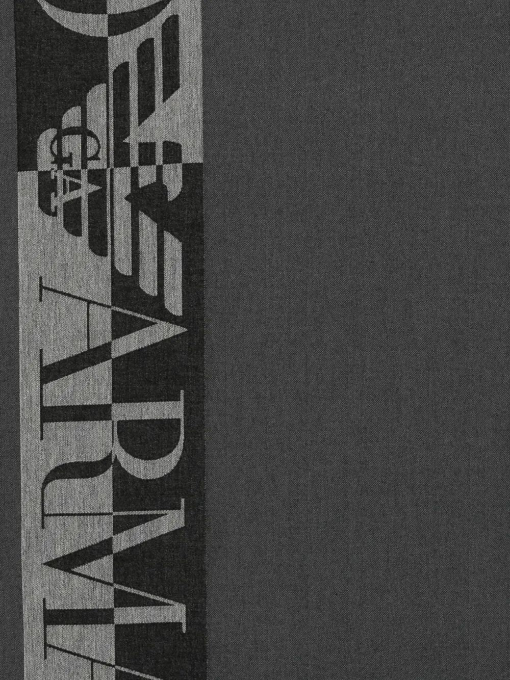 EMPORIO ARMANI Maxi Logo Striped Scarf