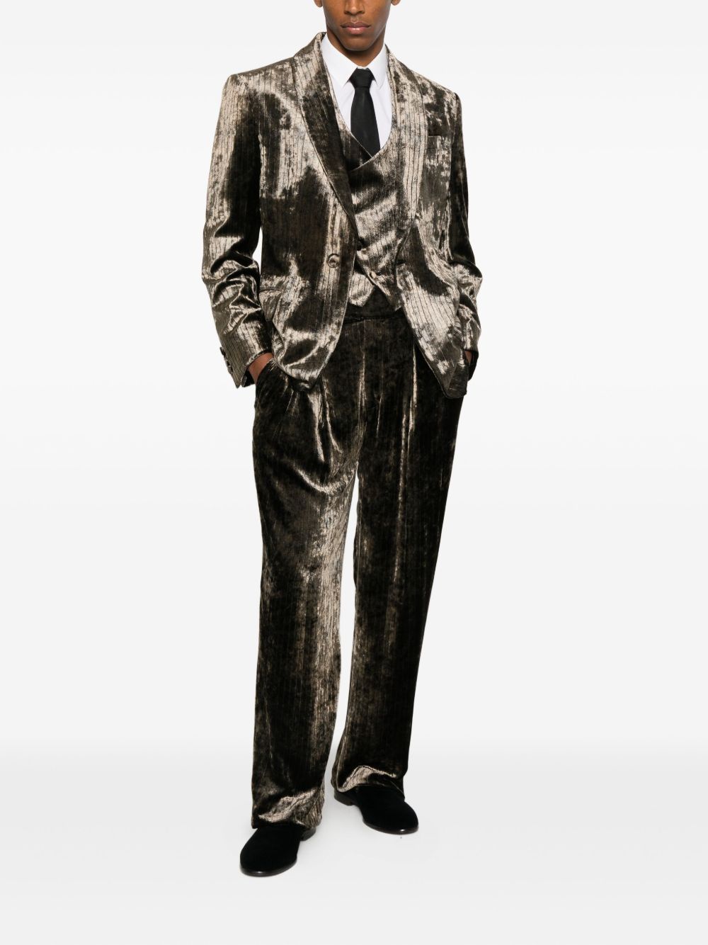 EMPORIO ARMANI Striped Buttoned Pants for Men