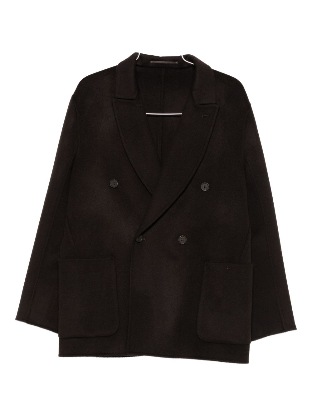 EMPORIO ARMANI Double-Breasted Wool-Blend Jacket for Men