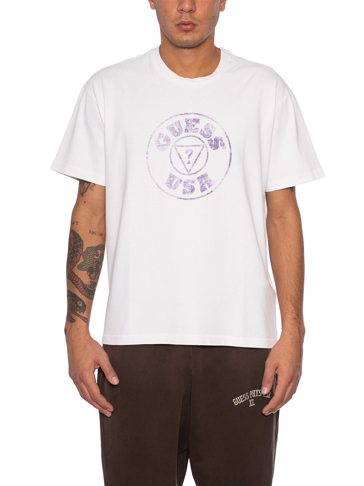 GUESS Men's Classic Cotton Crew Neck T-Shirt - Size M