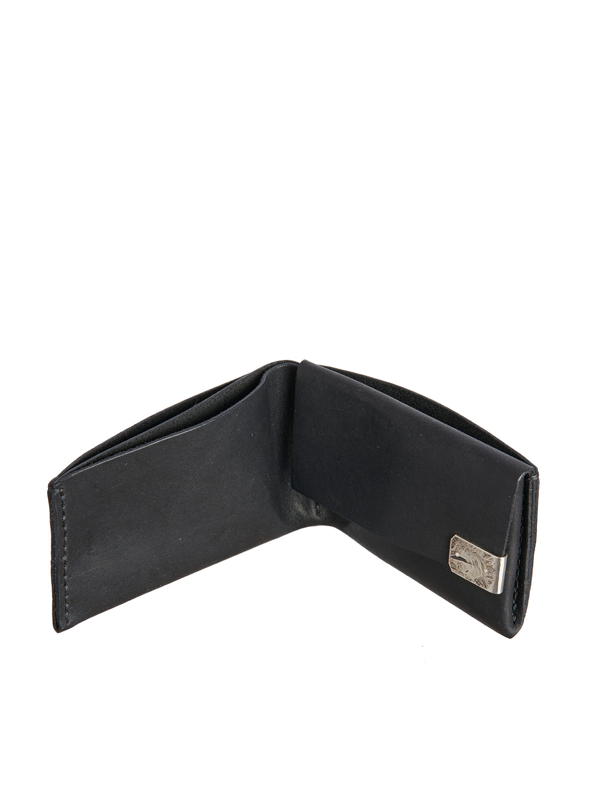 WERKSTATT:MUNCHEN Men's Mini Leather Wallet with Silver Details