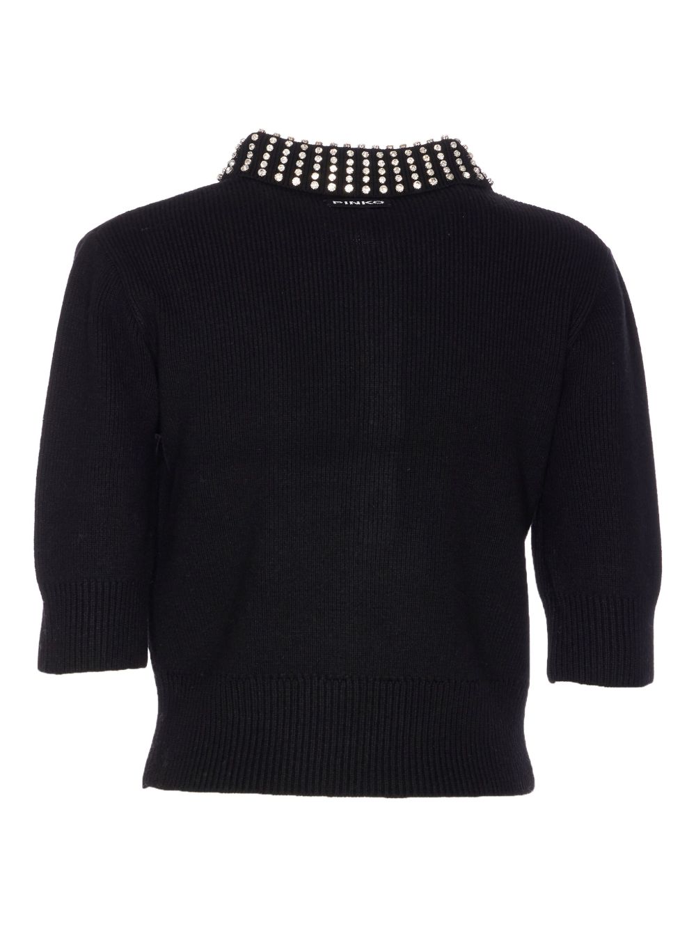 PINKO Wool-Blend Mini Sweater with Crystal Embellishment