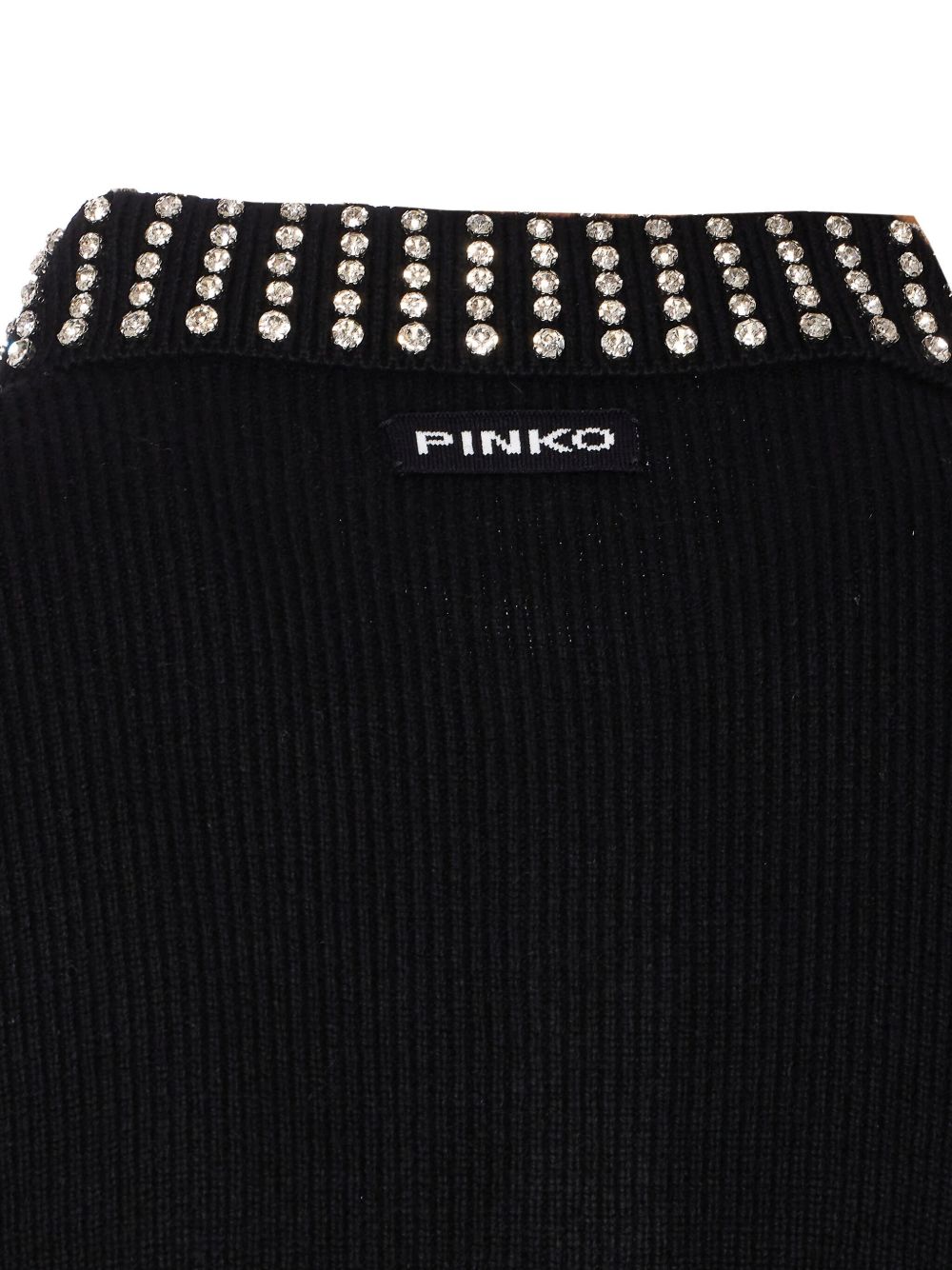 PINKO Wool-Blend Mini Sweater with Crystal Embellishment