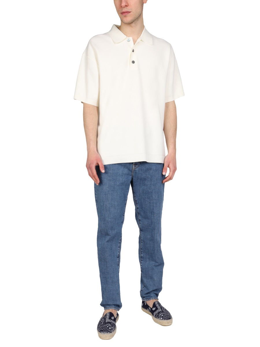 LARDINI Five Pocket Denim Jeans for Men