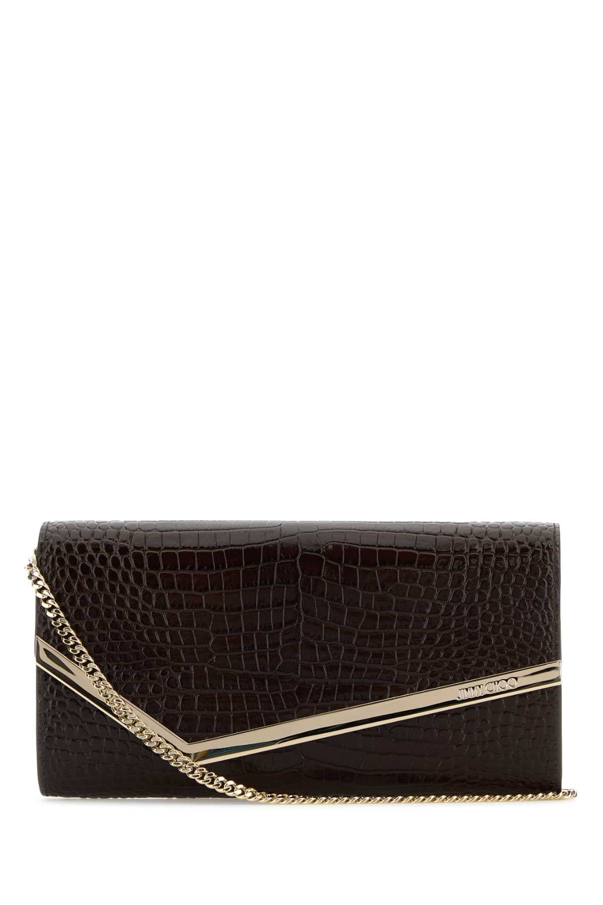 JIMMY CHOO Mini Emmie Leather Clutch