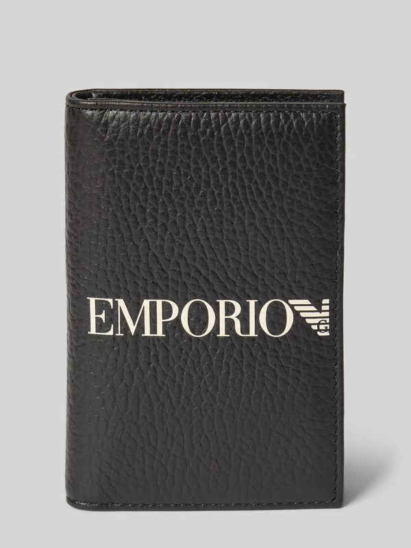 EMPORIO ARMANI Mini Leather Wallet with Coin Pocket