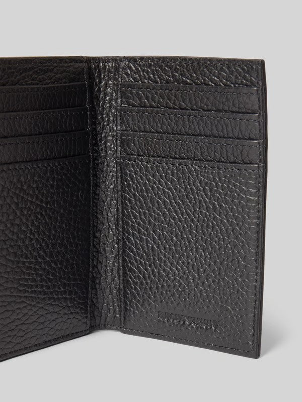 EMPORIO ARMANI Mini Leather Wallet with Coin Pocket