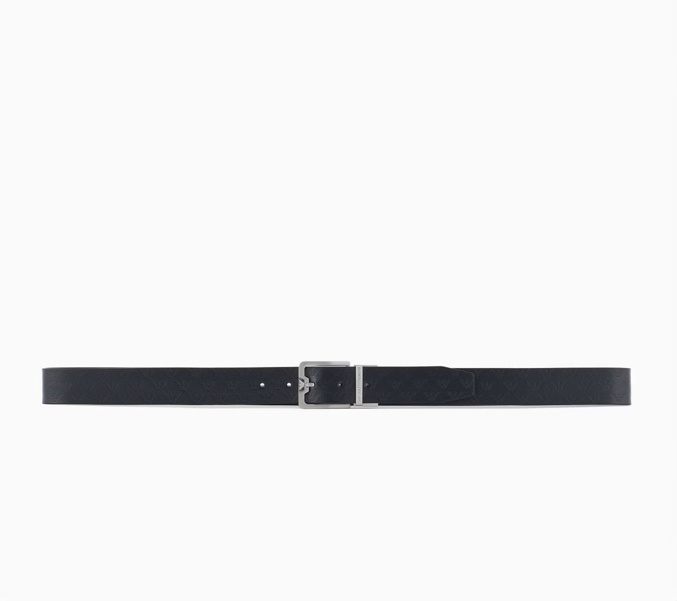 EMPORIO ARMANI Stylish Leather Belt with Eagle Design - 3.5 cm