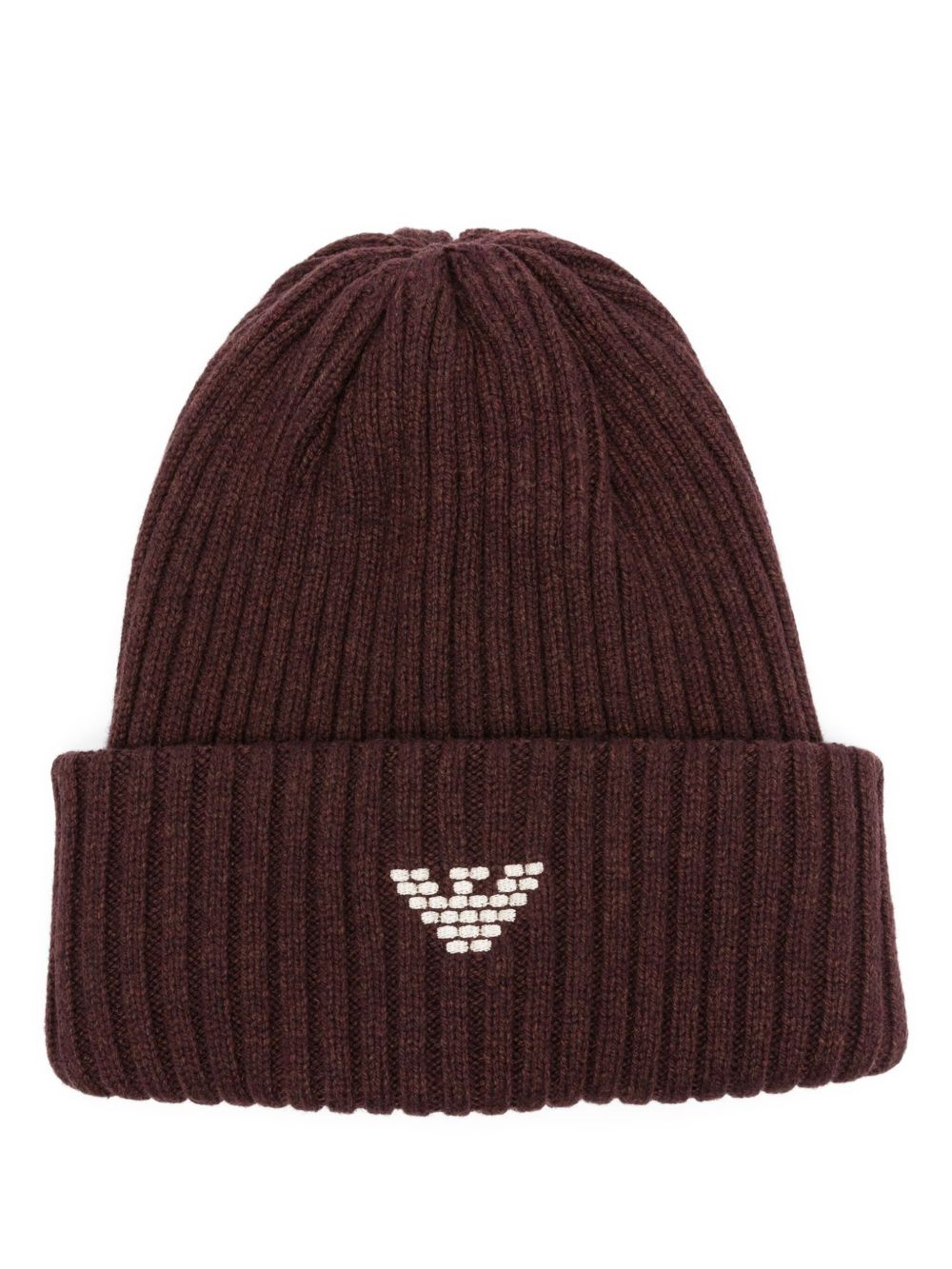 EMPORIO ARMANI Ribbed Wool Blend Beanie for Men