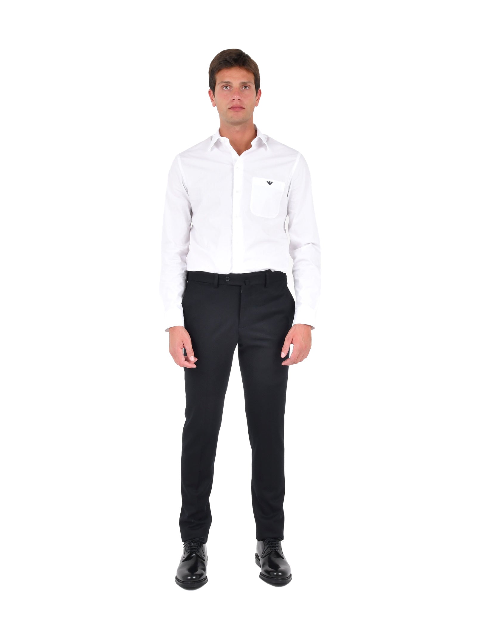 EMPORIO ARMANI Slim-Fit Tailored Trousers for Men - FW25