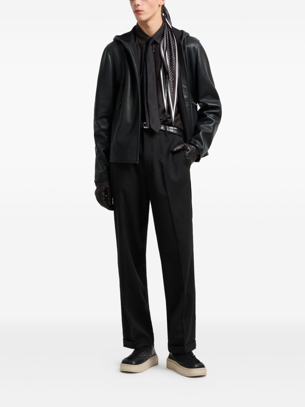 EMPORIO ARMANI Luxury Silk-Blend Shirt for Men - FW25