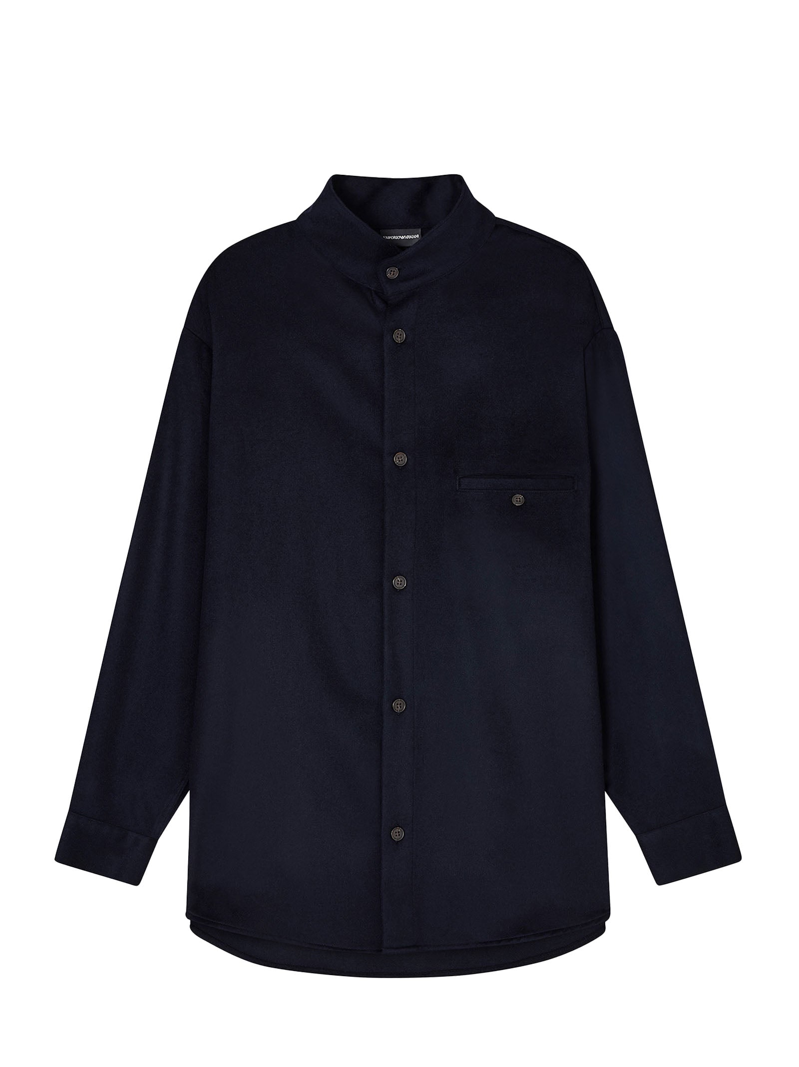 EMPORIO ARMANI Luxurious Overshirt with Guru Collar for Men