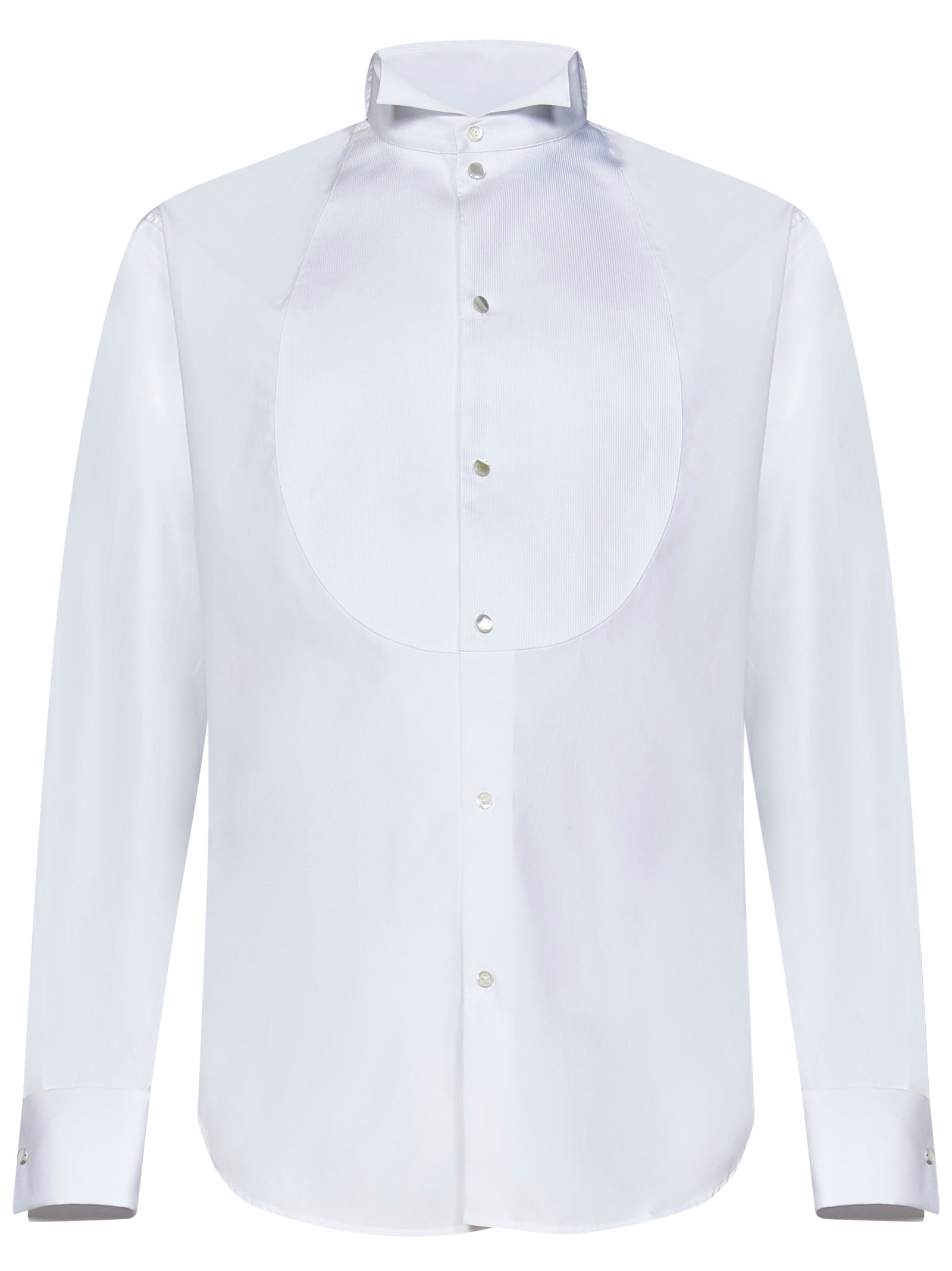 EMPORIO ARMANI Refined Tuxedo Shirt with Wing Collar -Neck