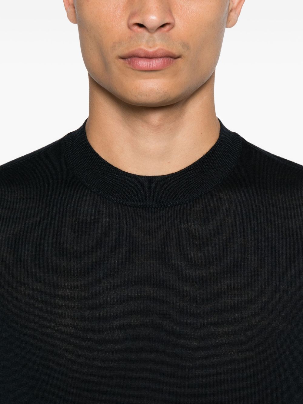 EMPORIO ARMANI Men's Classic Crew Neck Sweater for Fall Winter 25/26