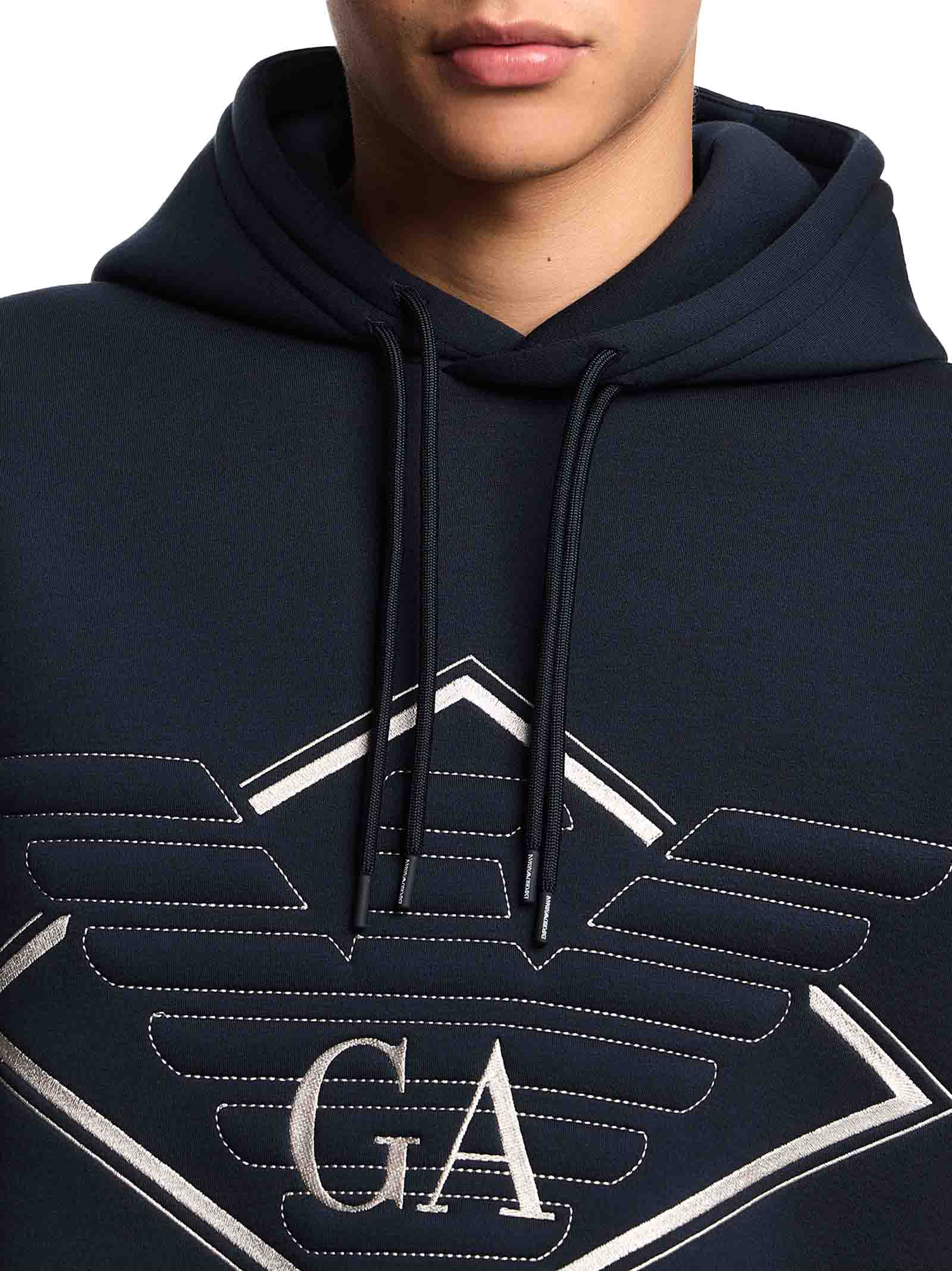 EMPORIO ARMANI Maxi Logo Hoodie for Men - FW25